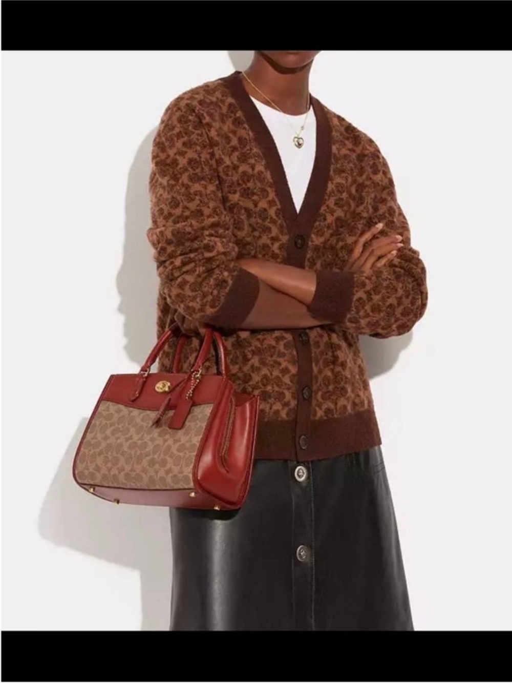 Coach Brooklyn Carryall in Acorn with Gold Hardware. Like New With Tag. CE733. - Picture 12 of 14